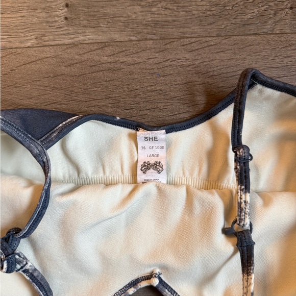 Darc Sport everson seamless sports bra storm blue/cream marble - Picture 3 of 3